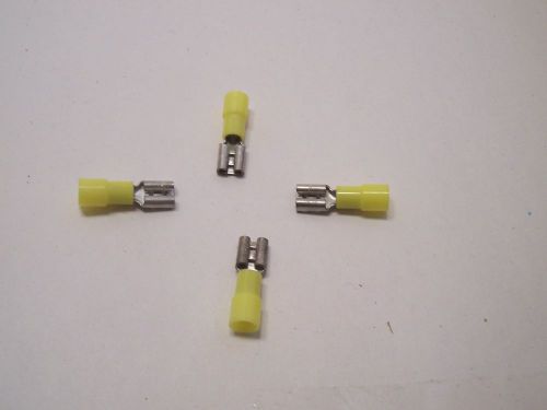 YELLOW CRIMP FEMALE QUICK DISCONNECT TERMINALS - Pkg/10