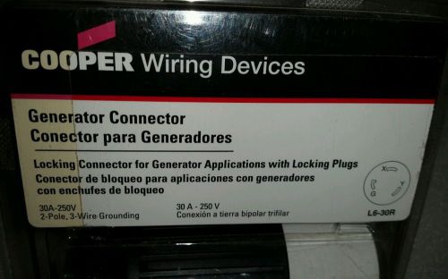 Cooper 30 amp 2pole 3 wire locking generator connector