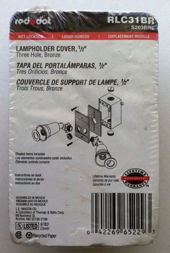 Red Dot S203BRE  Wet Location, LampHolderCover, 1/2&#034;, 3 Hole, Bronze Black