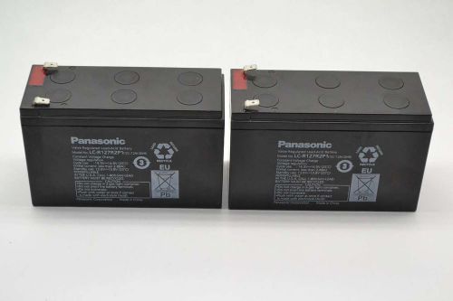 LOT 2 PANASONIC LC-R127R2P1 LEAD-ACID BATTERY VOLTAGE 14.5-14.9V-DC B369961