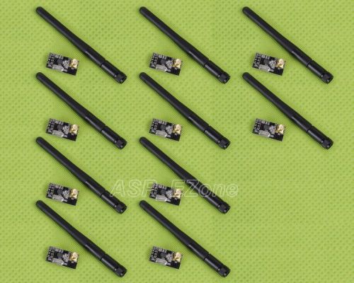 10pcs 2.4G NRF24L01+ Wireless Transceiver Module + SMA Antenna  Brand New