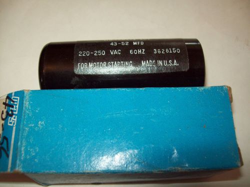 Mars 11042 Motor Start Capacitor 43-56 MFD 250/220 VAC New