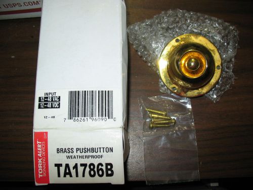 New tork alert ta1786b weatherproof brass pushbutton for sale