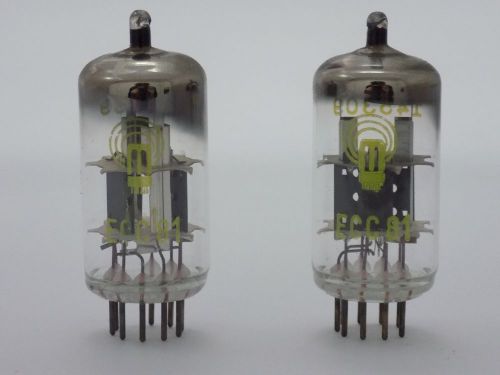 1x RFT ECC81 - R.F. Double Triode - VHF &amp; Audio Amp Valve Vacuum Tube - 12AT7