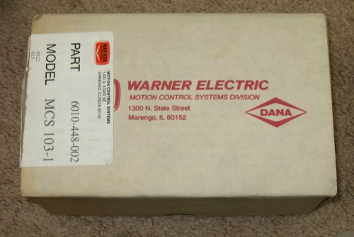 NEW NIB Genuine Warner Electric MCS 103-1 Power Supply w/ Single Torque Control