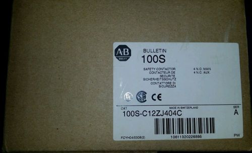 *NEW* Allen Bradley 100S-C12ZJ404C Safety Contactor 24VDC Coil