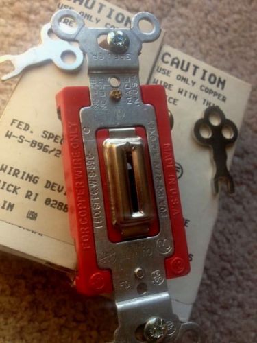 (NIB) GE  5951-OLG KEY OPERATED SWITCH 2 Position Spec Grade 20amp