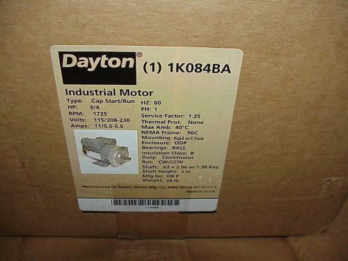 DAYTON MOTOR , 1/4 HP, CARBONATE , 1725/1425 RPM , 200-240 VOLT , 48YZ FRAME