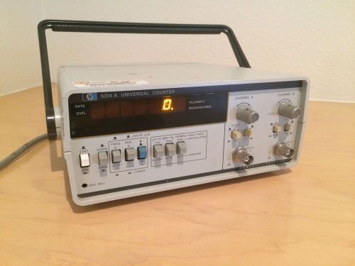 AGILENT HP 5314A 100MHz UNIVERSAL COUNTER OPT 001 TCXO &amp; OPT 002 BATTERY