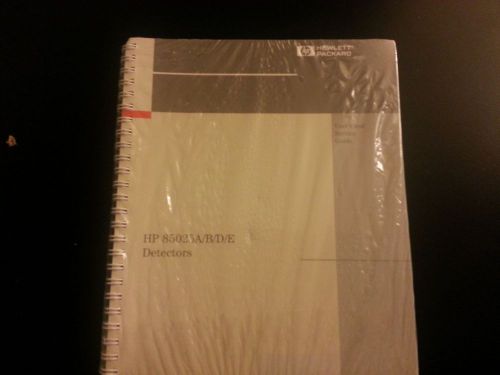 HP 85025A B/D/E detectors user&#039;s  service guide  Hewlett Packard new user 85025E