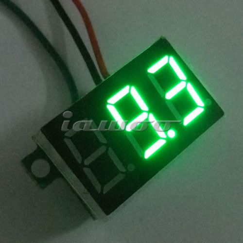 0.36&#034; DC 0-100V Green Slim Digital Panel Voltage LED Meter with Install  Ear