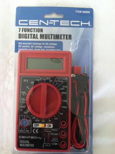 CEN-TECH 7 Function Digital Multimeter-Readings for DC/Current DC/AC Voltage