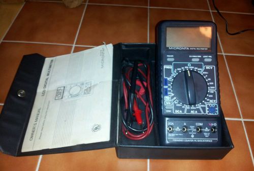 Micronta Digital MultiMeter With Instruction Manual and Original Case Excellent!