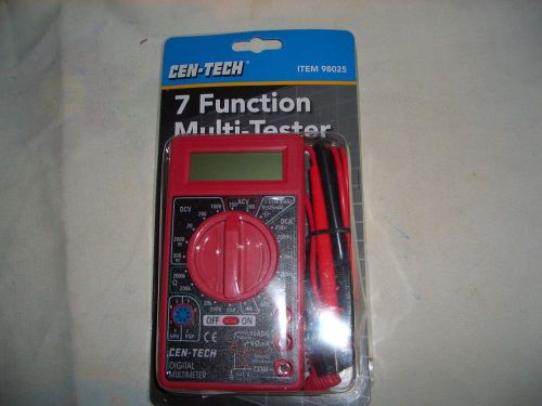 NEW Cen-Tech 98025 7-Function Digital Multimeter Voltmeter Ammeter Ohmmeter