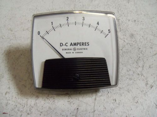 GENERAL ELECTRIC L550LSLS 0-5 D-C AMPERES PANEL METER *USED*