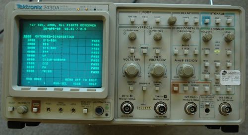 Tektronix 2430A Two Channel 150 MHz Digital Oscilloscope, Works Great! Nice!