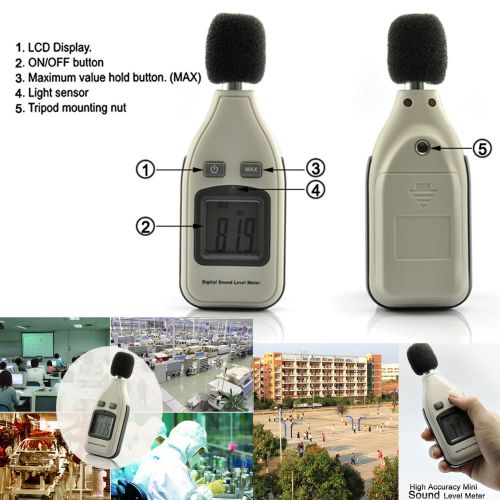 Mini Sound Level Meter - High Accuracy, 35 to 130 Decibels