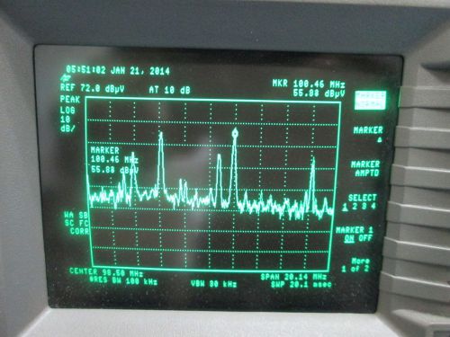 * WORKING * HP/AGILENT 8591E 9KHZ - 1.8GHZ SPECTRUM ANALYZER w/ Option 24