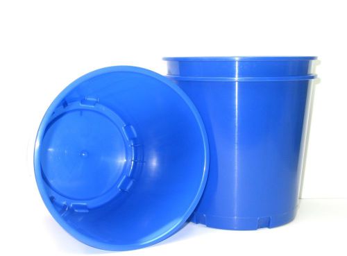 6 BLUE BUCKETS - PLASTIC BUCKETS - ICE BUCKETS MFG USA LEAD FREE