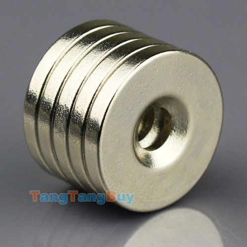 5pcs N50 Small Disc Magnets 20mm x 3mm Hole 5mm Round Rare Earth Neodymium