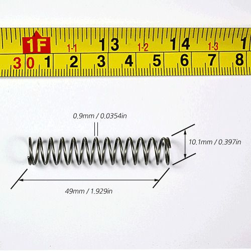 50ea 560Compression Springs 0.0354&#034;WDX0.397&#034;ODX1.929&#034;FL YUHAN SPRING CO.