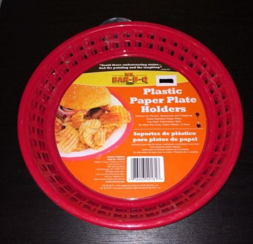 Mr. Bar-B-Q Original Item#40181X Paper Plate Holders 4 Pack FAST FREE SHIPPING!!