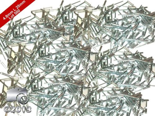 4.8mm Standard 25mm Aluminum Open Dome Blind Pop Rivets -Wholesale Lot  500 pcs