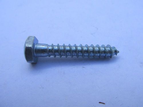 Lag screw  1/4 x -1/2   hex head   steel   zinc plated    (pack  of 30) for sale