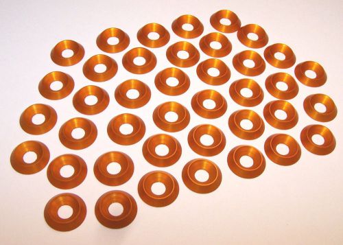 M6 *ORANGE Anodized* CNC Billet Aluminum Finishing Washers Qty 10 finish washers