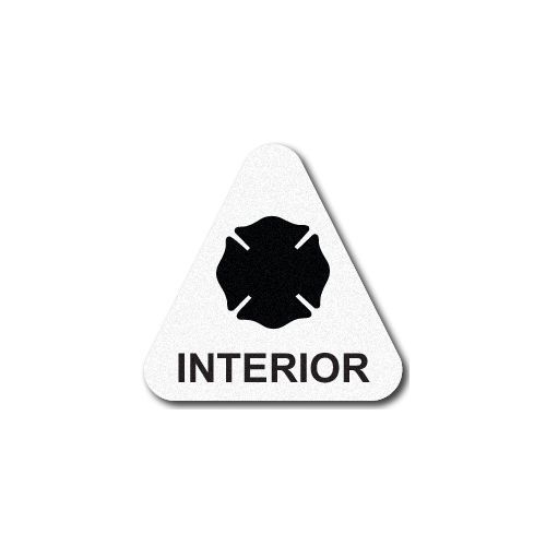 FIREFIGHTER HELMET DECALS  FIRE STICKER  - Interior Firefighter Triangle