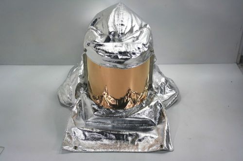 * new nsn aluminized proximity fireman&#039;s hood 8415-01-268-3472 w/ lift-up visor for sale