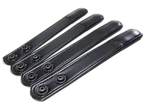 Bianchi AccuMold Elite Duty Belt Keeper (4) Plain Black Hidden Snap