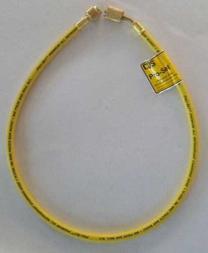 CPS HP3YA 3 ft. Premium Refrigerant Charging Hose w/ Anti-Blowback Ftg Yellow