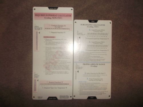 NON-TXV Superheat &amp; TXV Suncooling CALCULATOR Slide-Charts ~Airflow Range ~Set 2