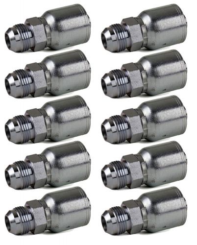 Quantity 10 mj-06-08 - 3/8&#034; hose x 1/2&#034; jic 37° male rigid hydraulic fittings for sale