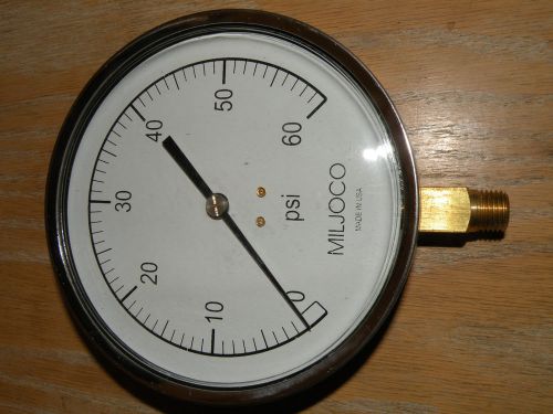 Pressure Gauge, MILJOCO P4598L-04, 0-60PSI, 4.5 in