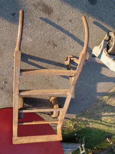 Antique warehouse factory hand train cart truck  iron steel wheels coffee table for sale