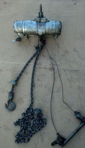 1/2 ton gardner - denver (size 86) air chain hoist . 10&#039; lift. for sale