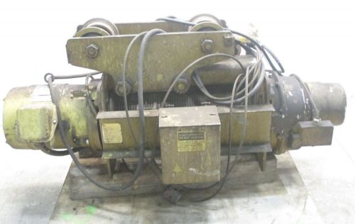 Yale cew5-30pt19/6s4 7.5hp trolley 5ton 460v-ac electric hoist d444466 for sale