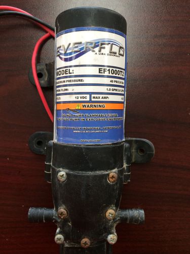 USED Everflo Diaphragm Pump EF1000T2 12voltDC 1.0 GPM Max amp 4.0 40 PSI