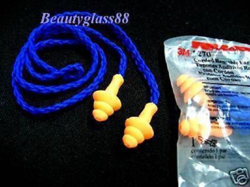 5 pairs 3M Corded REUSABLE protector EAR PLUGS earplugs