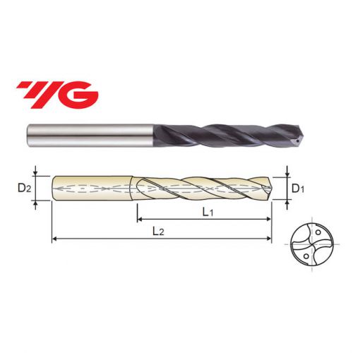 YG1-0391BTF, 39/64 Carbide Dream Drill, Coolant Thru