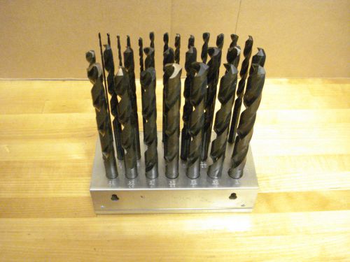 Michigan Drill 906SFA Aircraft Extension Drill Set, 1/16-1/2&#034; x 64s, 6&#034; OAL, HSS