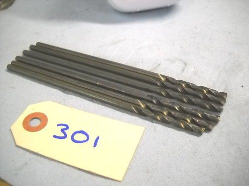 6 NEW LONG DRILLS 11/64&#034; X 5-3/4&#034; 135 SPLIT POINT 301