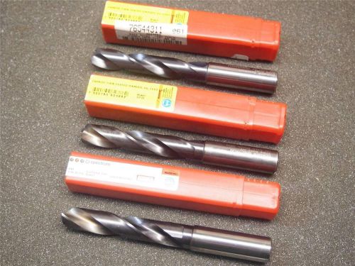 3 Dormer R453  37/64&#034; Solid Carbide Jobber Drill Bits  TiAlN Finish