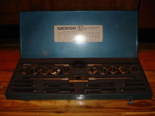 VINTAGE MORSE TAP AND ROUND DIE SET INDUSTRIAL HEAVY DUTY 37002 7120 STEEL