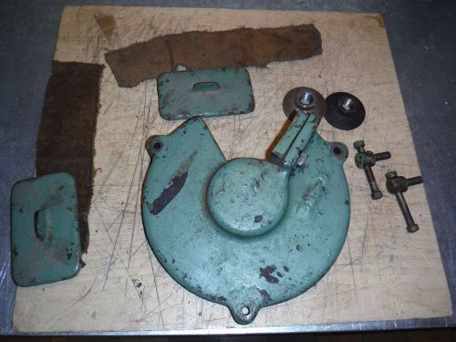 VINTAGE OLIVER TOOL GRINDER MODEL 585 GUARDS AND WATER POT LIDS ARBOR NUTS