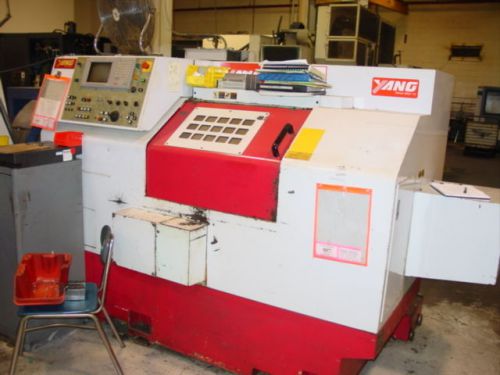 18.9&#034; Swg 20&#034; cc Yang SML-20 CNC LATHE, w/Full Turret of Tooling, Chip Conv.