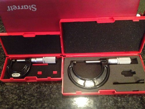 starrett micrometer2 piece set