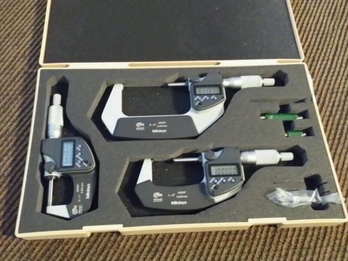 Mitutoyo digital micrometer set